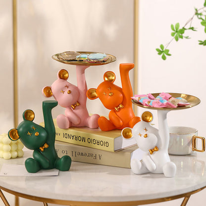 NORTHEUINS Resin Bear Tray Keys Receiver