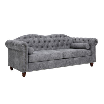 Classic Traditional Upholstered Sofa Set, White