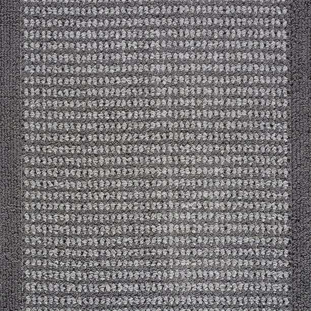 machine washable faux sisal gray indoor accent rug set, 3-piece set