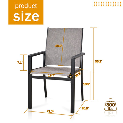 MEOOEM Patio Dining Set, Black
