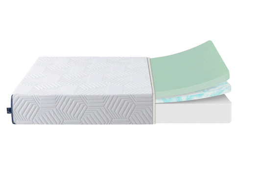Cal King 10 Inch Gel Memory Foam Mattress, White, Bed in a Box, Green Tea and Cooling Gel Infused, CertiPUR-US Certified