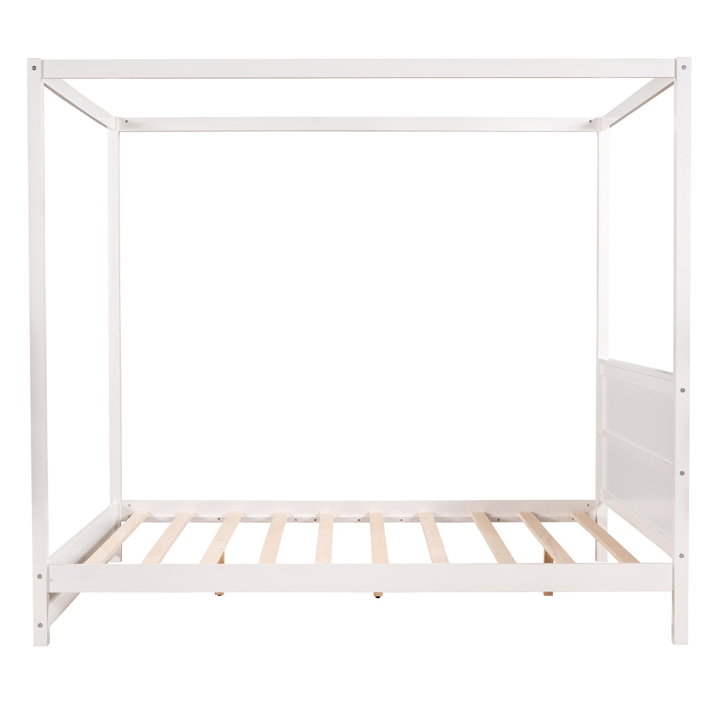 modern canopy platform bed with headboard