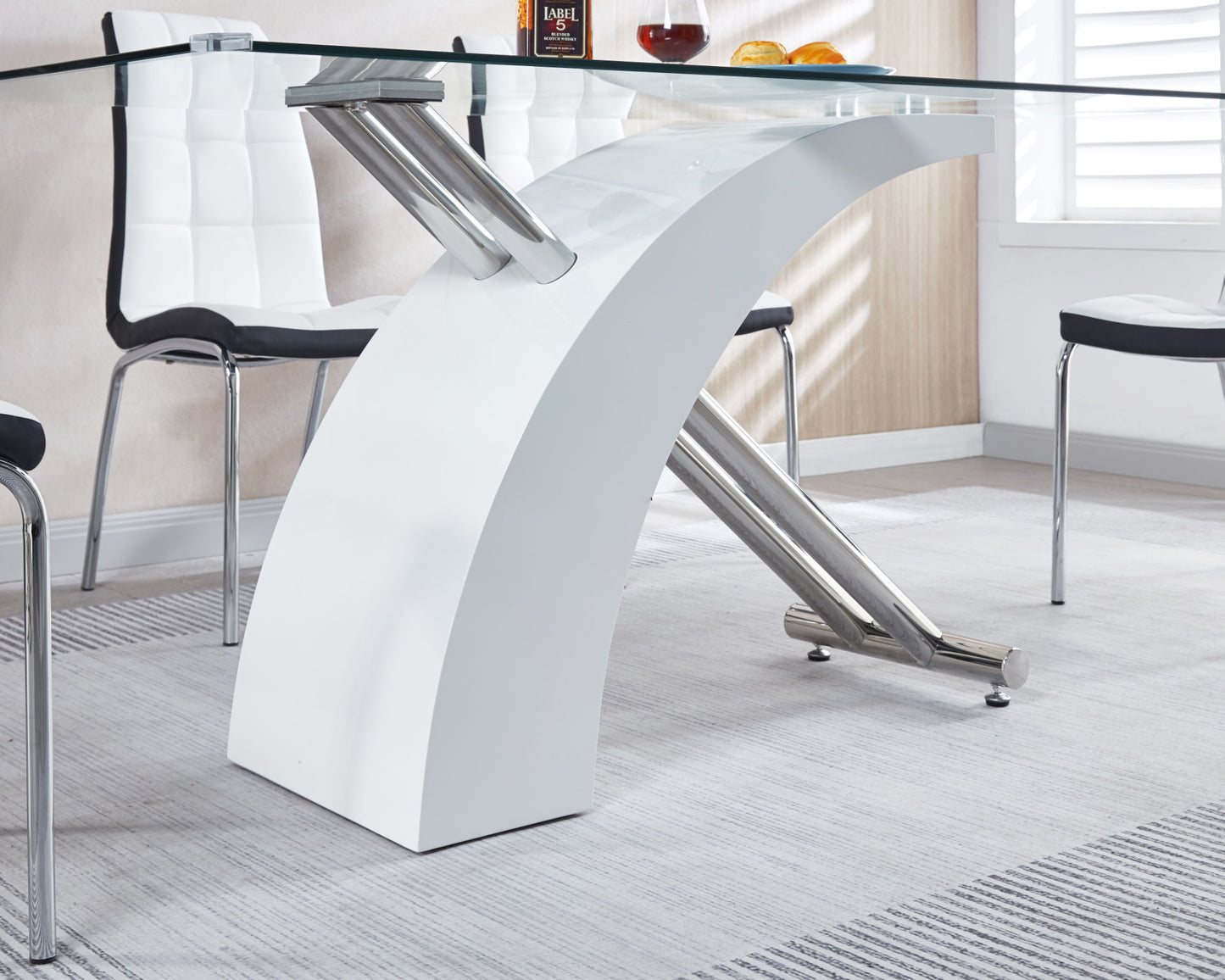 luxury glass top dining table