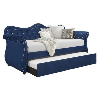 Upholstered Velvet Wood Daybed with Trundle