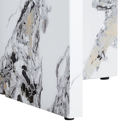 Faux Marble Round Dining Table