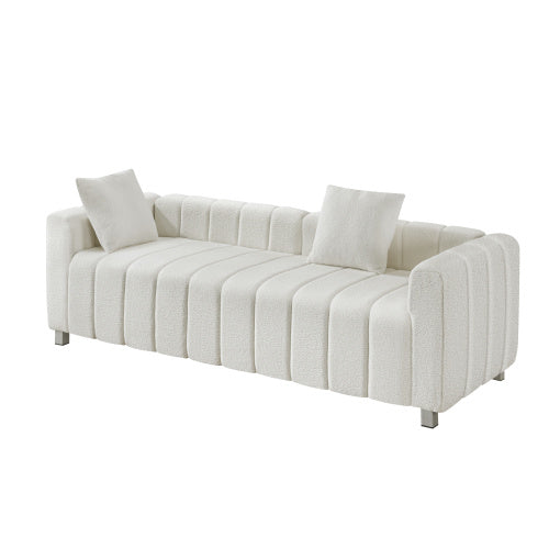 teddy velvet sofa with 2 pillows