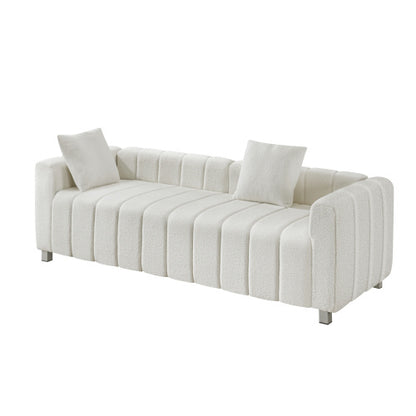 Teddy Velvet Sofa with 2 Pillows