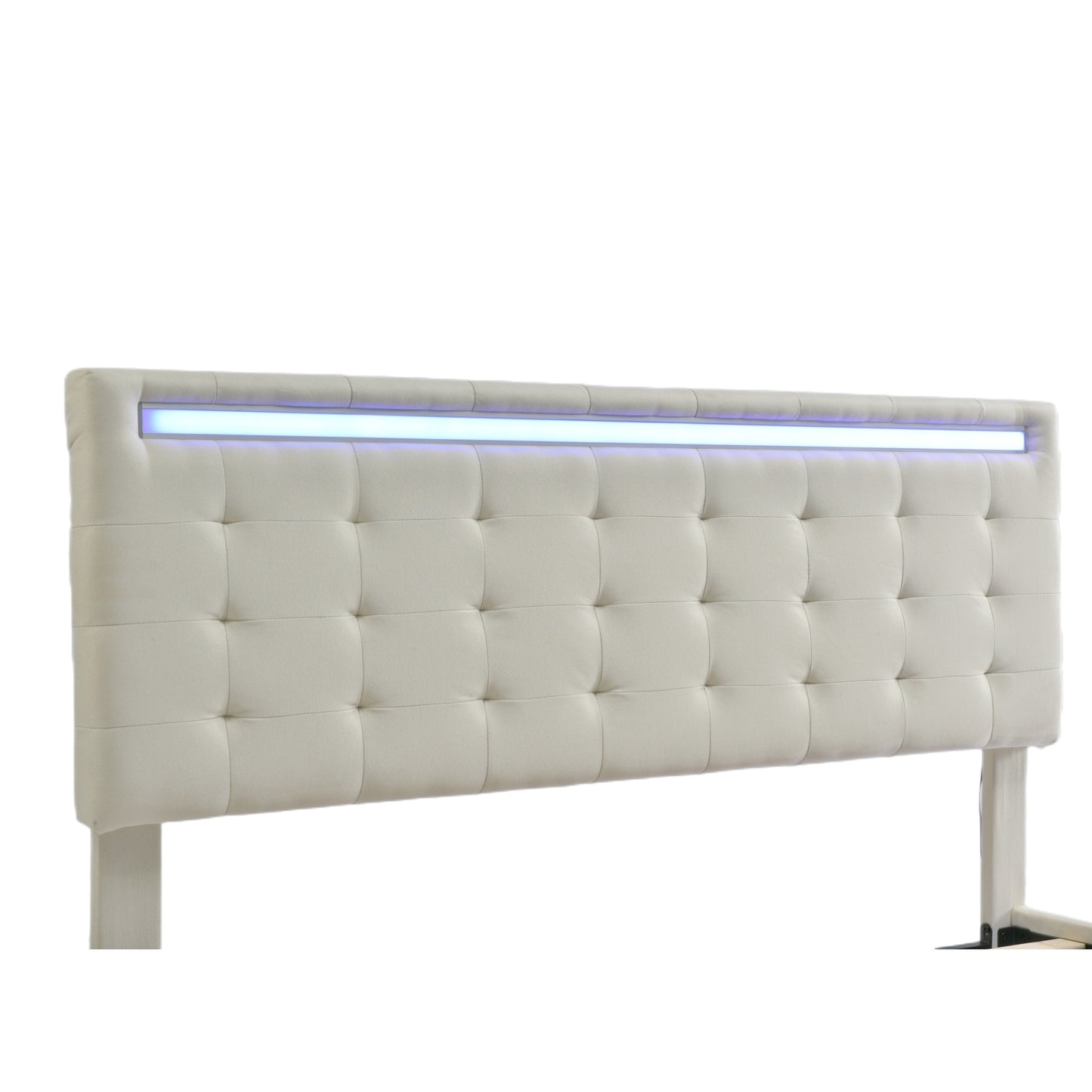 floating bed frame with led lights and usb charging #5