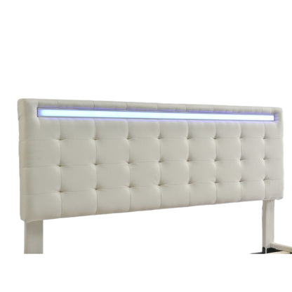 Floating Bed Frame with LED Lights and USB Charging #5