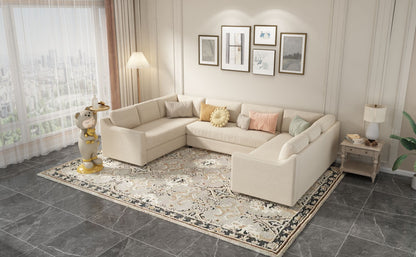 UStyle 3 Pieces Upholstered U-Shaped Sectional