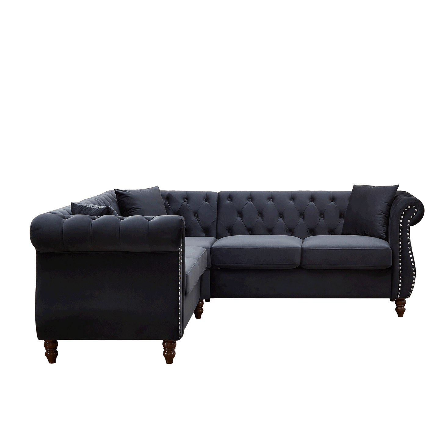 chesterfield 5-seater corner sofas with 3 pillows