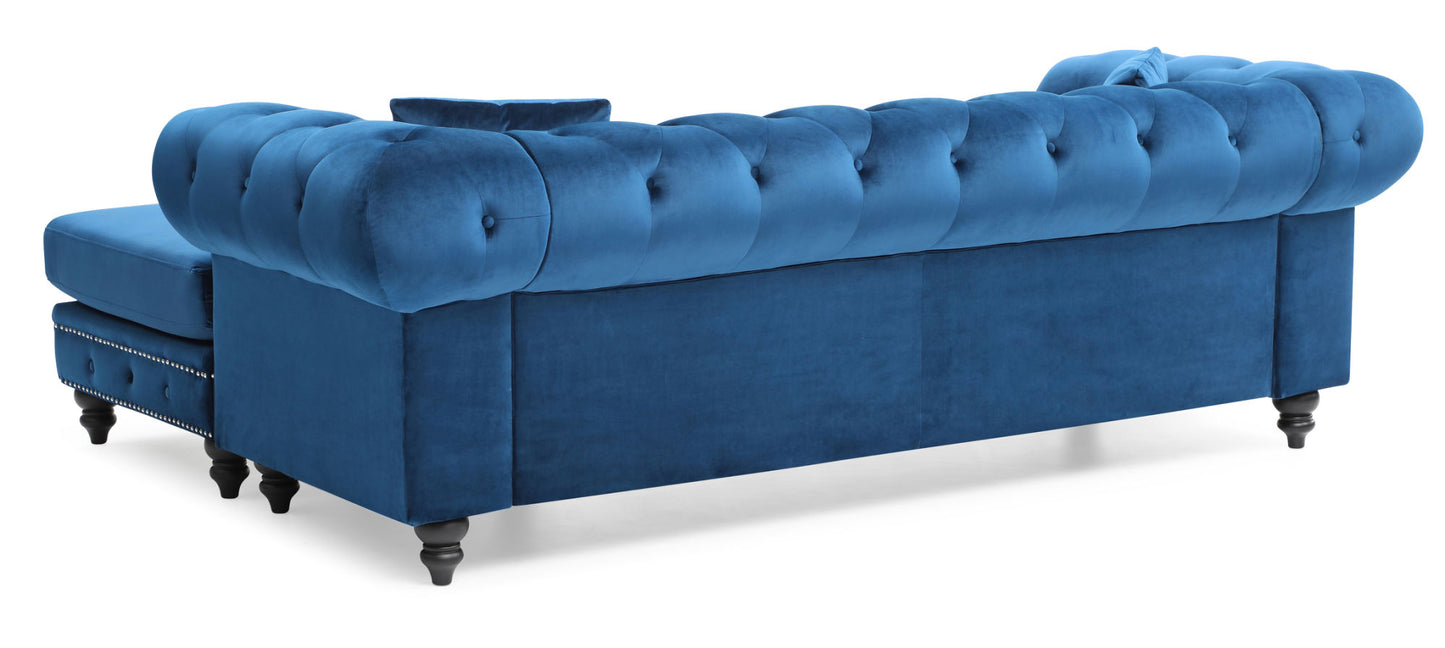 nola sofa set, navy blue