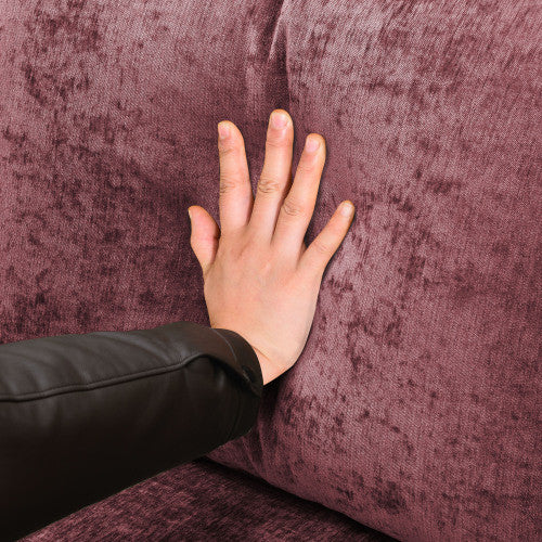 chenille l-shaped sofa with 2 pillows