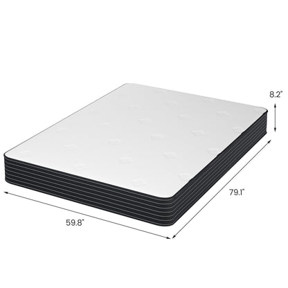 Memory Foam Hybrid Queen Mattresses in a Box with Individual Pocket Spring Breathable Comfortable for Sleep Supportive and Pressure Relief
