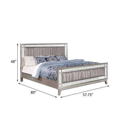 Milan Metallic Mercury Bed