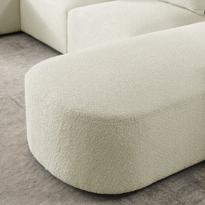 Barney U Shape Sectional Sofa, Beige