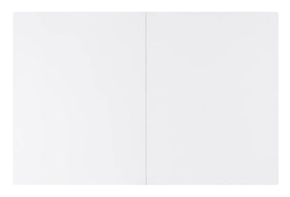 ACME Weizor Dining Table, White High Gloss & Chrome