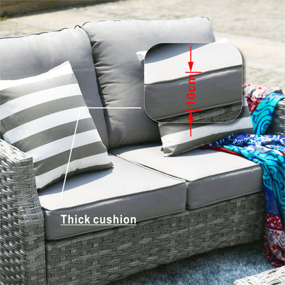 Direct Wicker Fire Pit Table With Chair Rattan Wicker Sofa Set