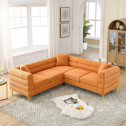Sammie L-Shaped Sectional, Orange