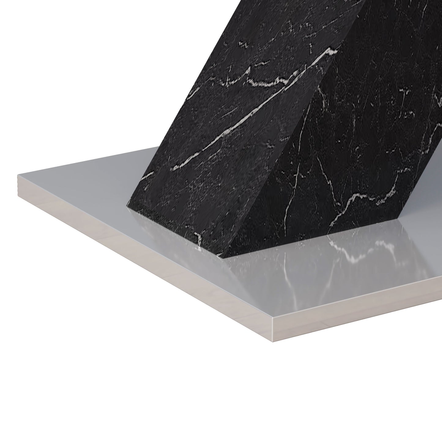 lux extendable marble square dining table