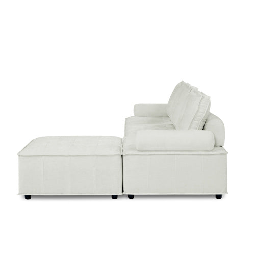 chenille l-shape modular sectional sofa
