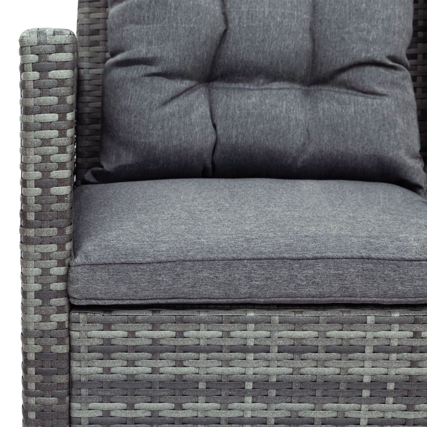 5-piece outdoor uv-resistant patio sofa set with storage bench