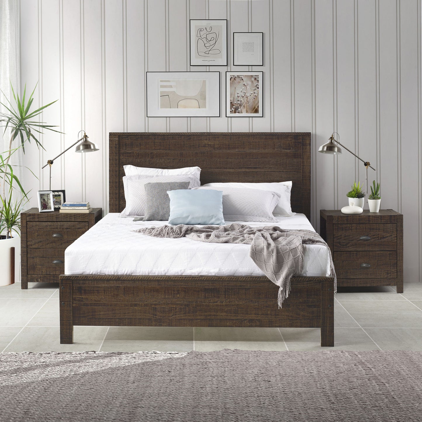 albany 3 piece twin bed set, espresso
