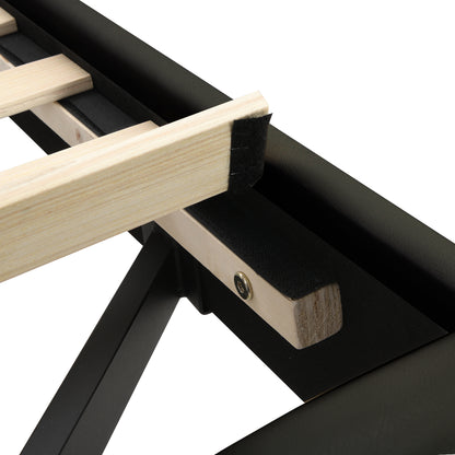 Floating Bed Frame with LED Lights and USB Charging #3