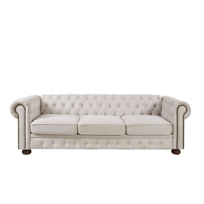 Zara Chesterfield Sofa Beige