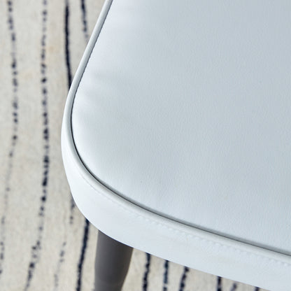 Modern Leather Dining Chairs Set of 4 Chairs, White