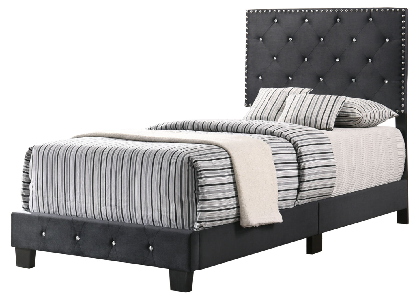 suffolk twin bed , black