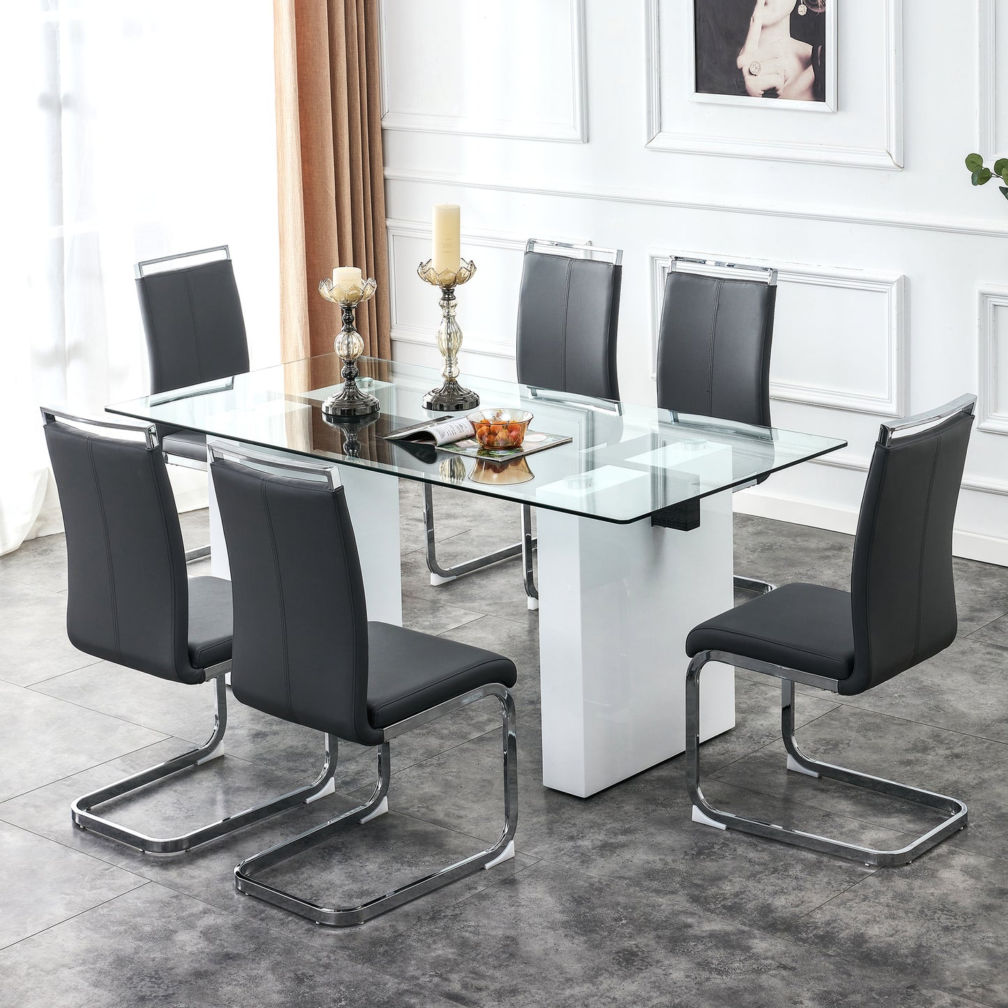 danny rectangular glass table
