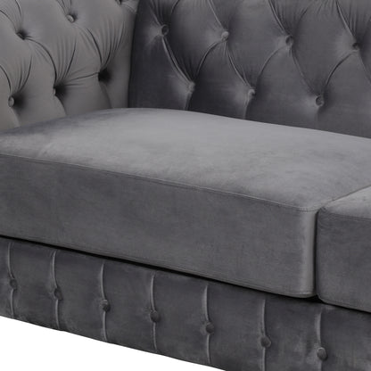 Mid Century Velvet Upholstered Sofa