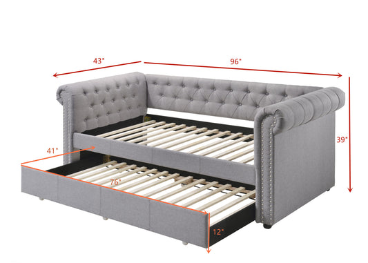 ACME Justice Daybed & Trundle, Smoke Gray