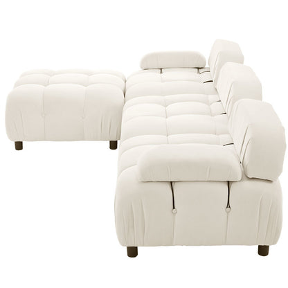 U_STYLE Upholstery Modular Convertible Sectional Sofa