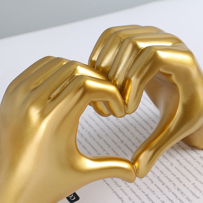 nordic heart gesture sculpture