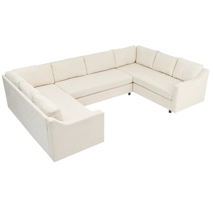 UStyle 3 Pieces Upholstered U-Shaped Sectional