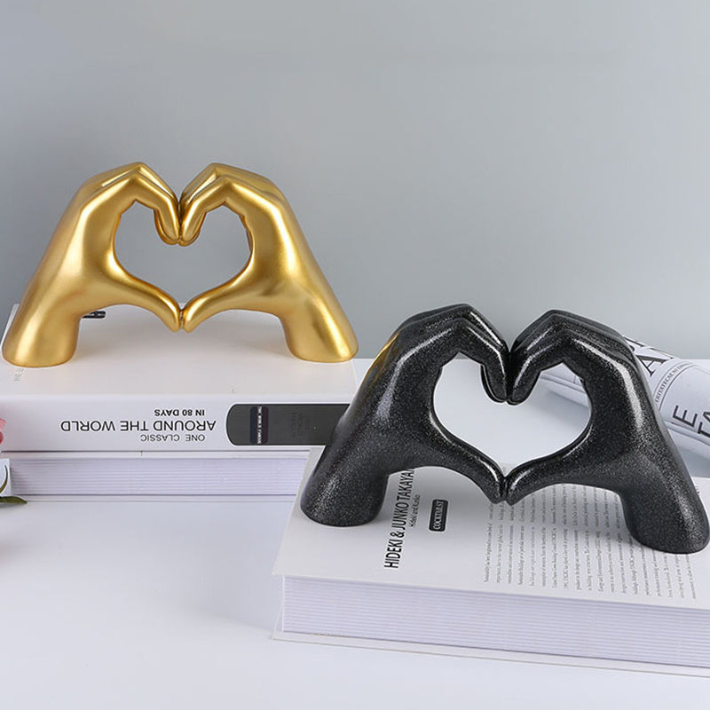 nordic heart gesture sculpture