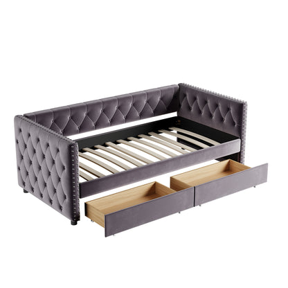 Sara Velvet Upholstered Sofa Bed