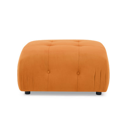 Button Tufted Modular Sectional Sofa, Navy Velvet