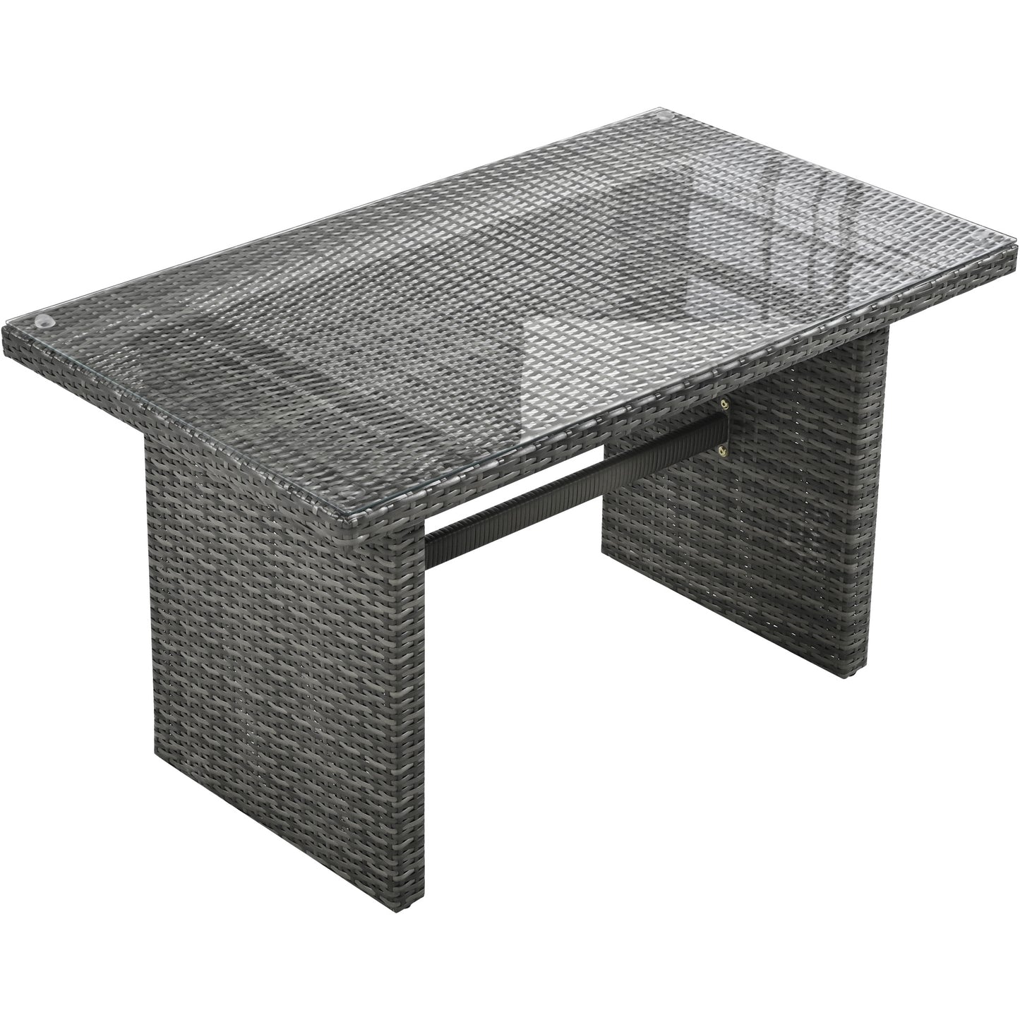outdoor 6-piece all weather pe rattan sofa set