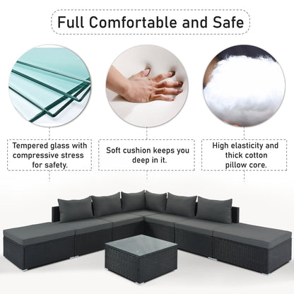 8-Pieces Outdoor Patio Furniture Sets