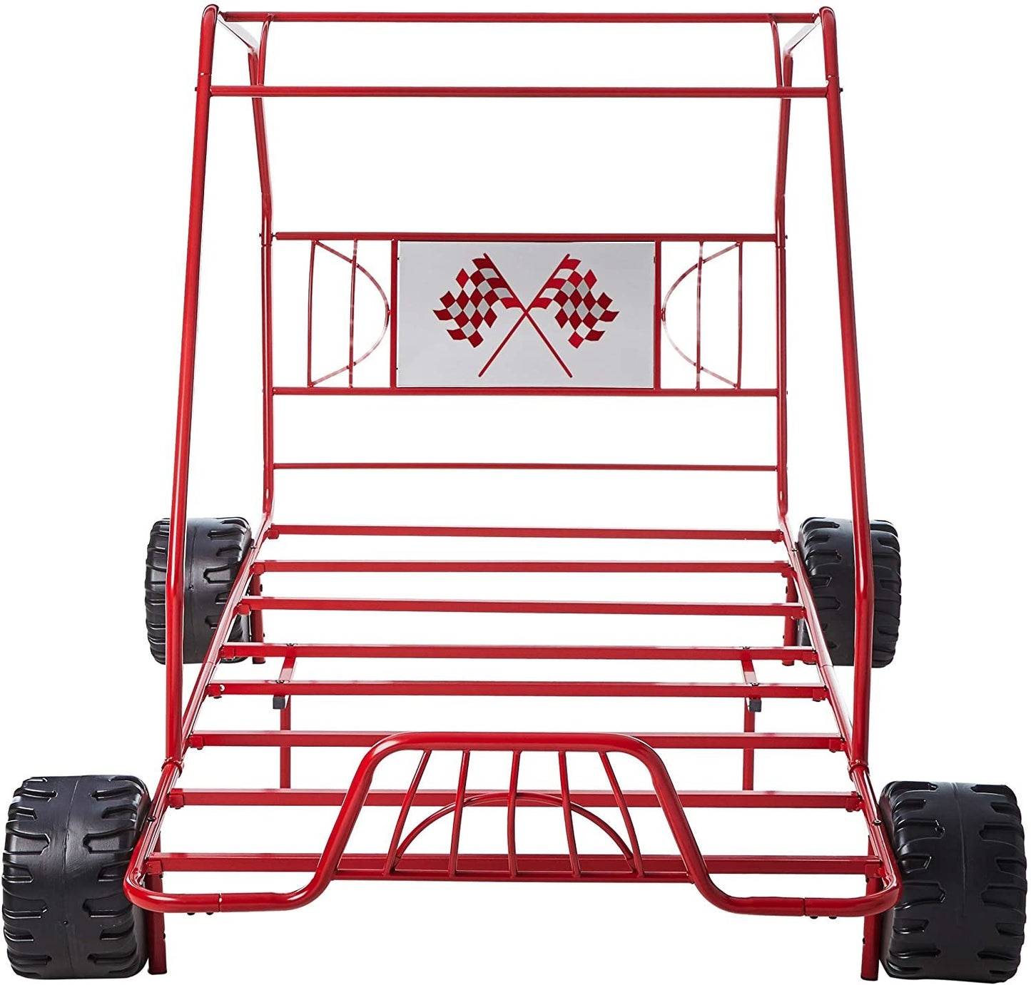 acme xander twin bed in red go kart