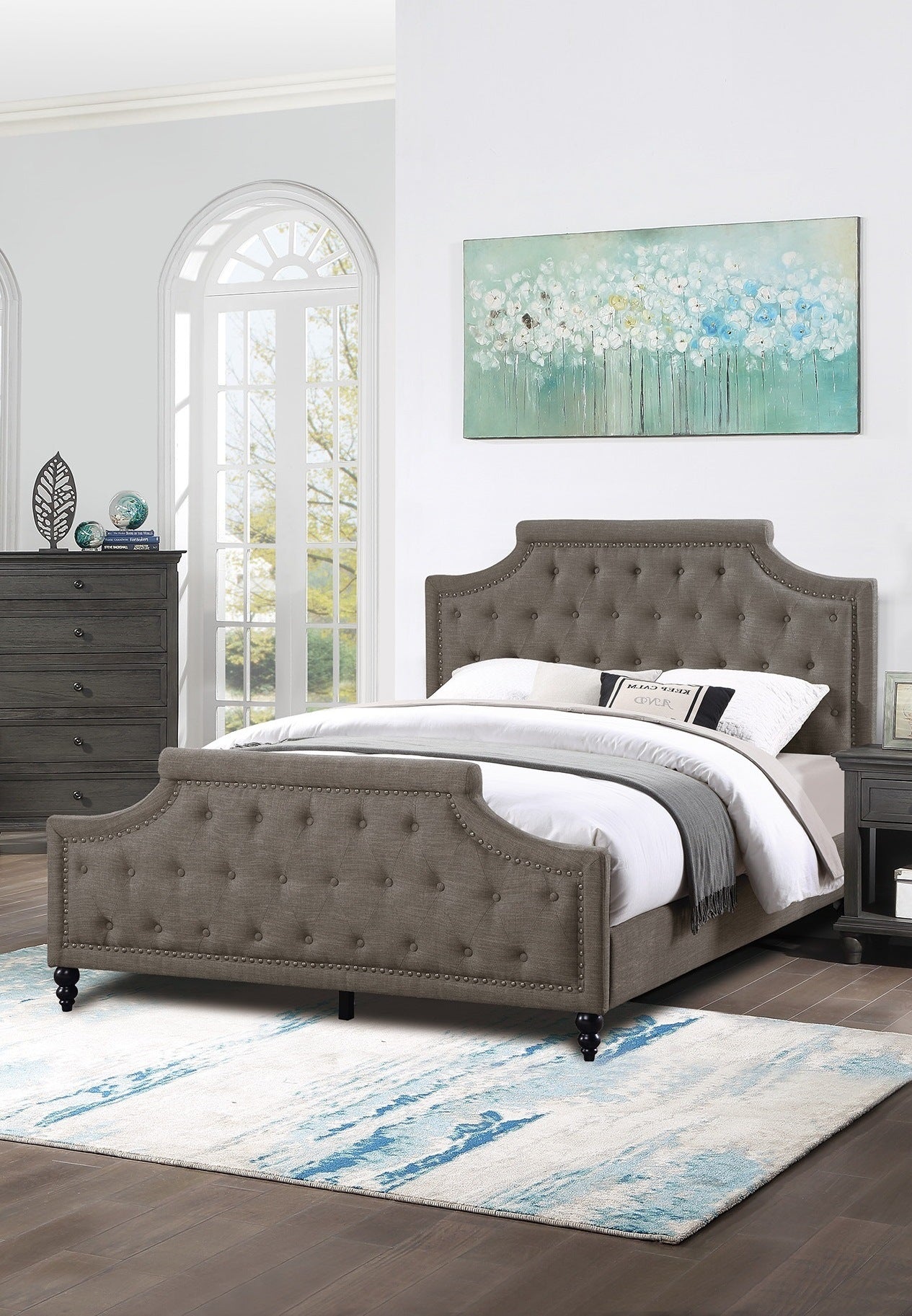 tufted eastern king size bed