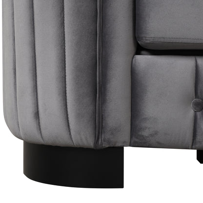 Mid Century Velvet Upholstered Sofa