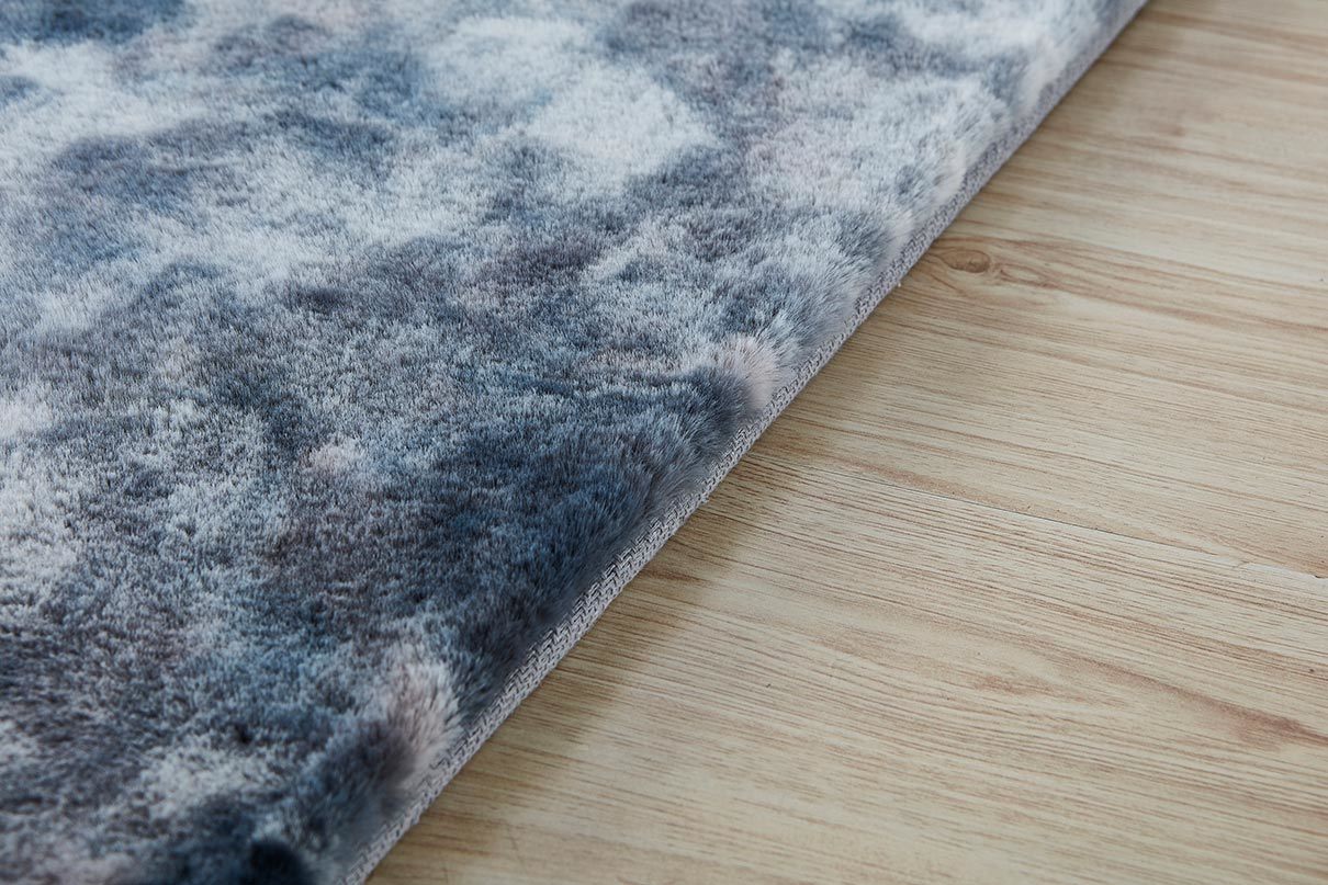 lily luxury chinchilla faux fur rectangular area rug