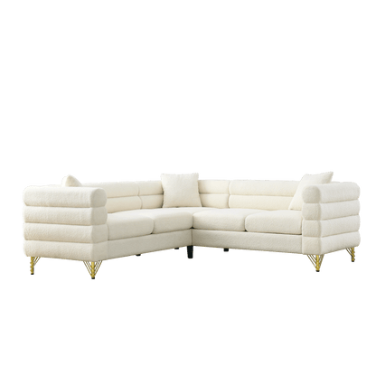 L-Shaped Sectional Couch, 5-Seater Corner Sofa