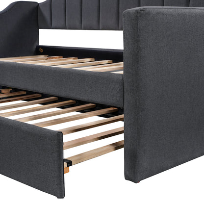 Upholstered Twin Daybed with Trundle