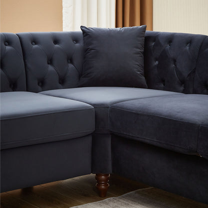 Chesterfield 5-Seater Corner Sofas with 3 Pillows