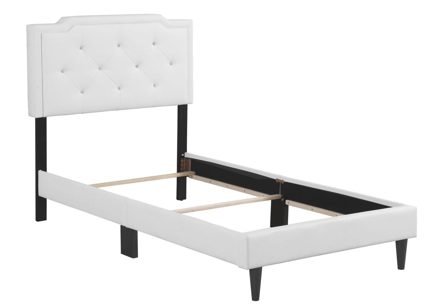 deb twin bed- all in one box , white